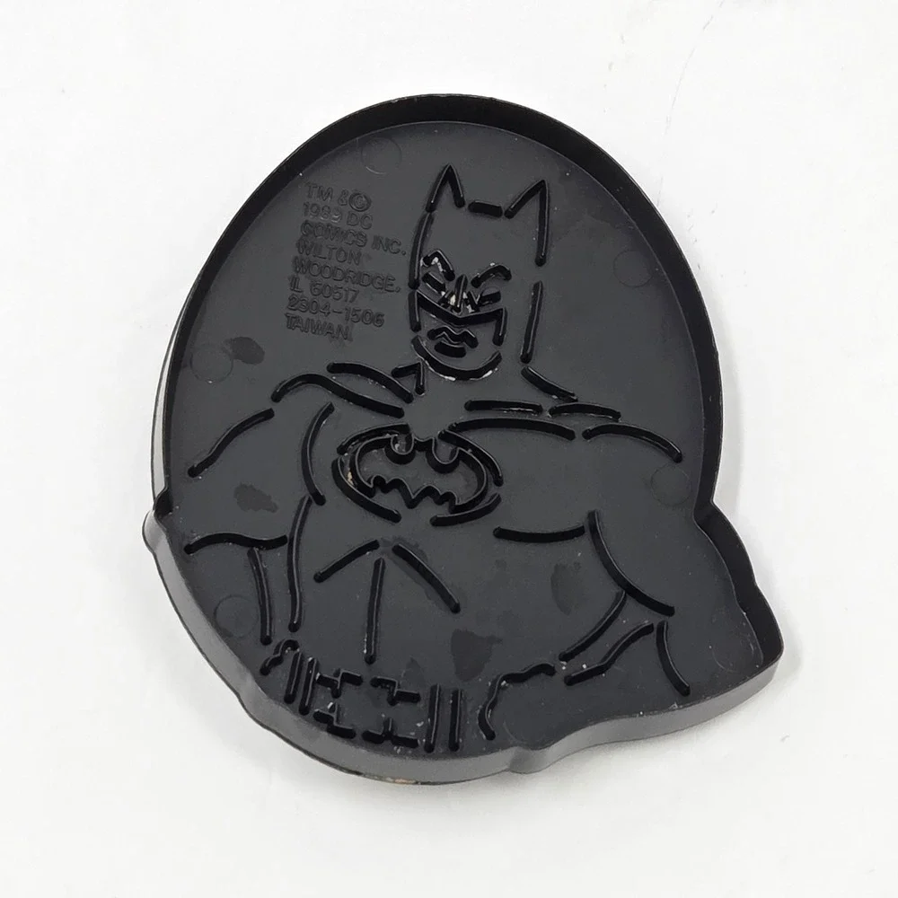 1989 Wilton Batman The Joker Cookie Cutter Set 4pc Black Plastic DC Vintage
